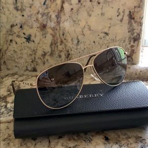 Burberry aviator sunglasses.
